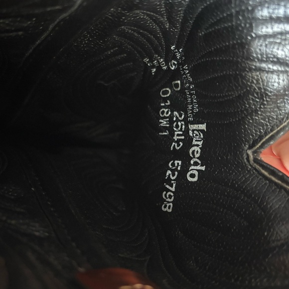 Laredo Black Leather Boots - Picture 4 of 5